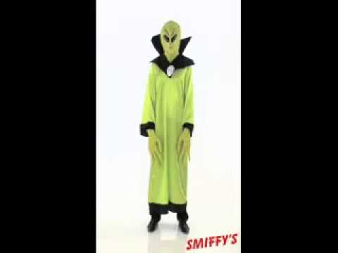 Mens Alien Green Space Fancy Dress Costume Product Video