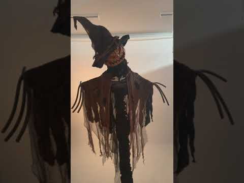 Animated Standing Jack O Lantern Scarecrow Halloween Decoration Product Video