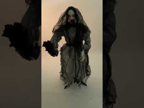 Standing Light Up Gothic Dead Bride Zombie Halloween Decoration Product Video