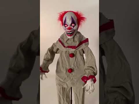 Evil Deluxe Animated Clown Halloween Standing Decoration Product Video 1