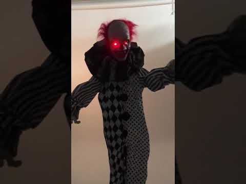 Life Size Animated Evil Clown Horror Halloween Decoration Product Video