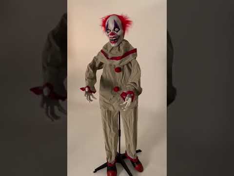 Evil Deluxe Animated Clown Halloween Standing Decoration Product Video 4