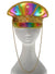 Rainbow and Gold Embellished Festival Cap with Chain - Alternative Image