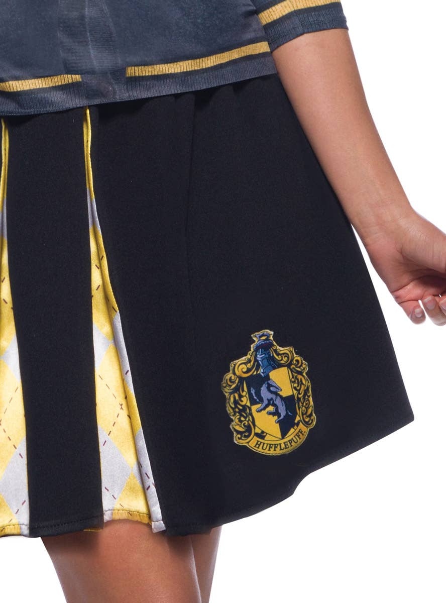 Image of Harry Potter Teen Girls Hufflepuff Costume Skirt - Close Image 1