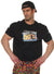 Image of I Love The 90s Men's Black Plus Size Costume Shirt - Close Front View
