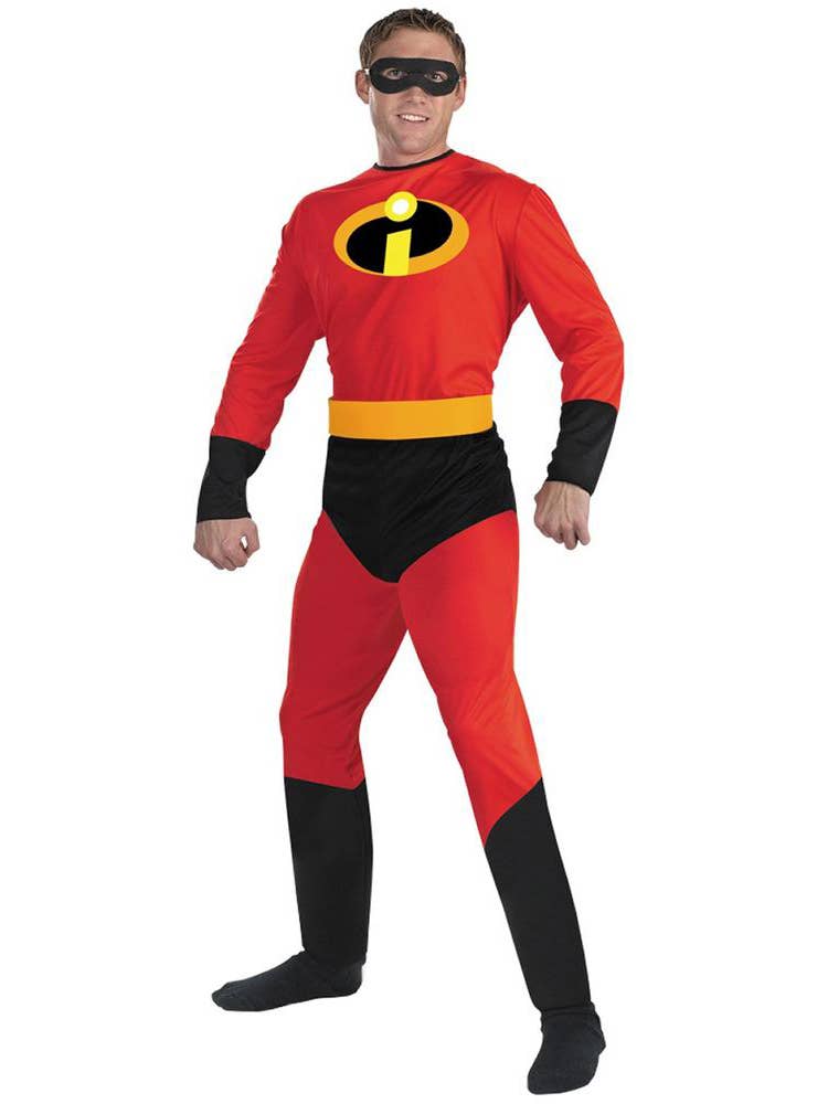Mr Incredible Disney Superhero  Red and Black Jumpsuit Mens Costume Main Image