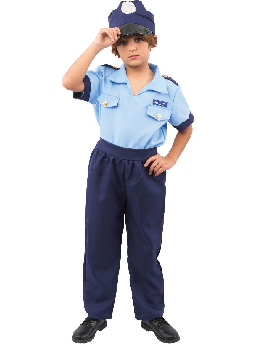 Alternate Image of Classic Blue Boys Police Man Costume