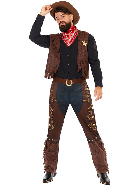 Main image of Outback Mens Brown Western Cowboy Costume