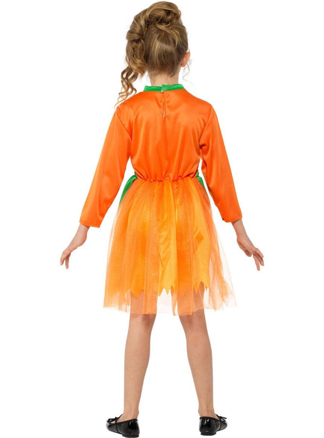 Back image of Cute Pumpkin Girls Halloween Costume