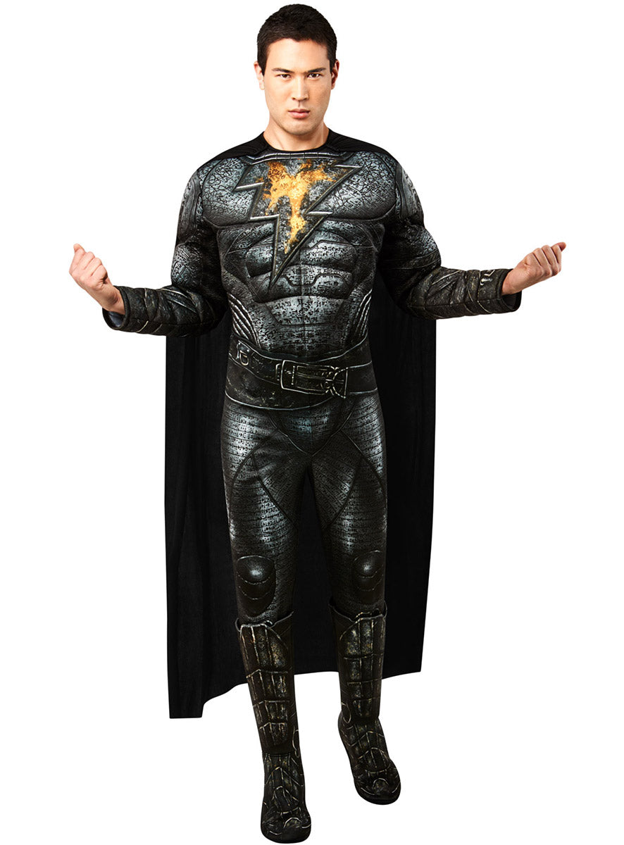 Alternate 2 Image of Black Adam Mens Deluxe Muscle Chest DC Character Costume