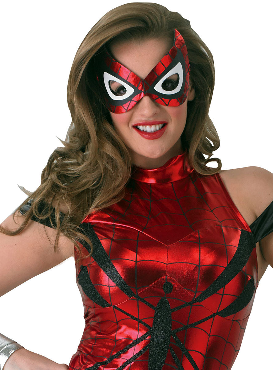 Close Image of Marvel Superhero Womens Sexy Spidergirl Jumpsuit Costume