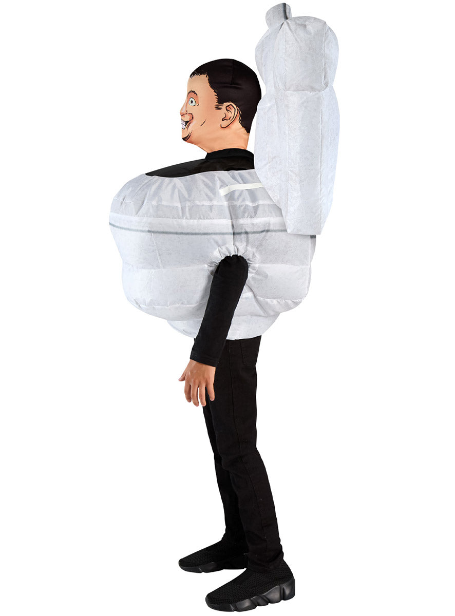 Side Image of Skibidi Toilet Kids Novelty Inflatable Costume