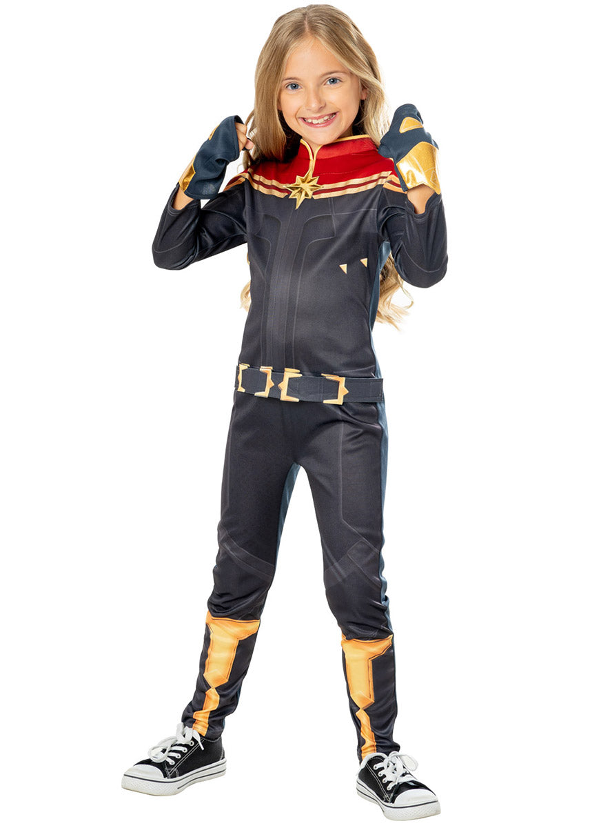 Captain Marvel Deluxe Girls The Marvels Superhero Costume - Alternative Image 2