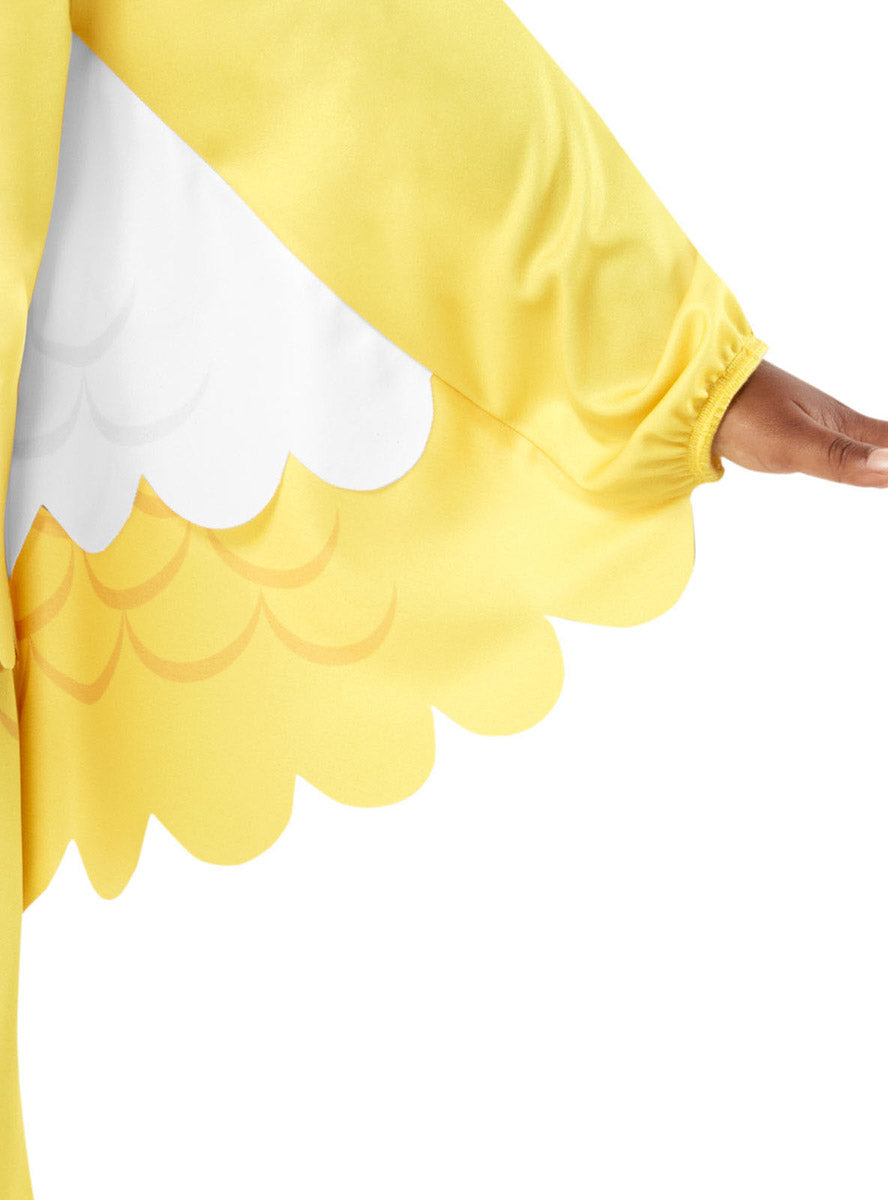 Close Wing Image of Cute Furry Yellow Chicken Toddler Animal Costume