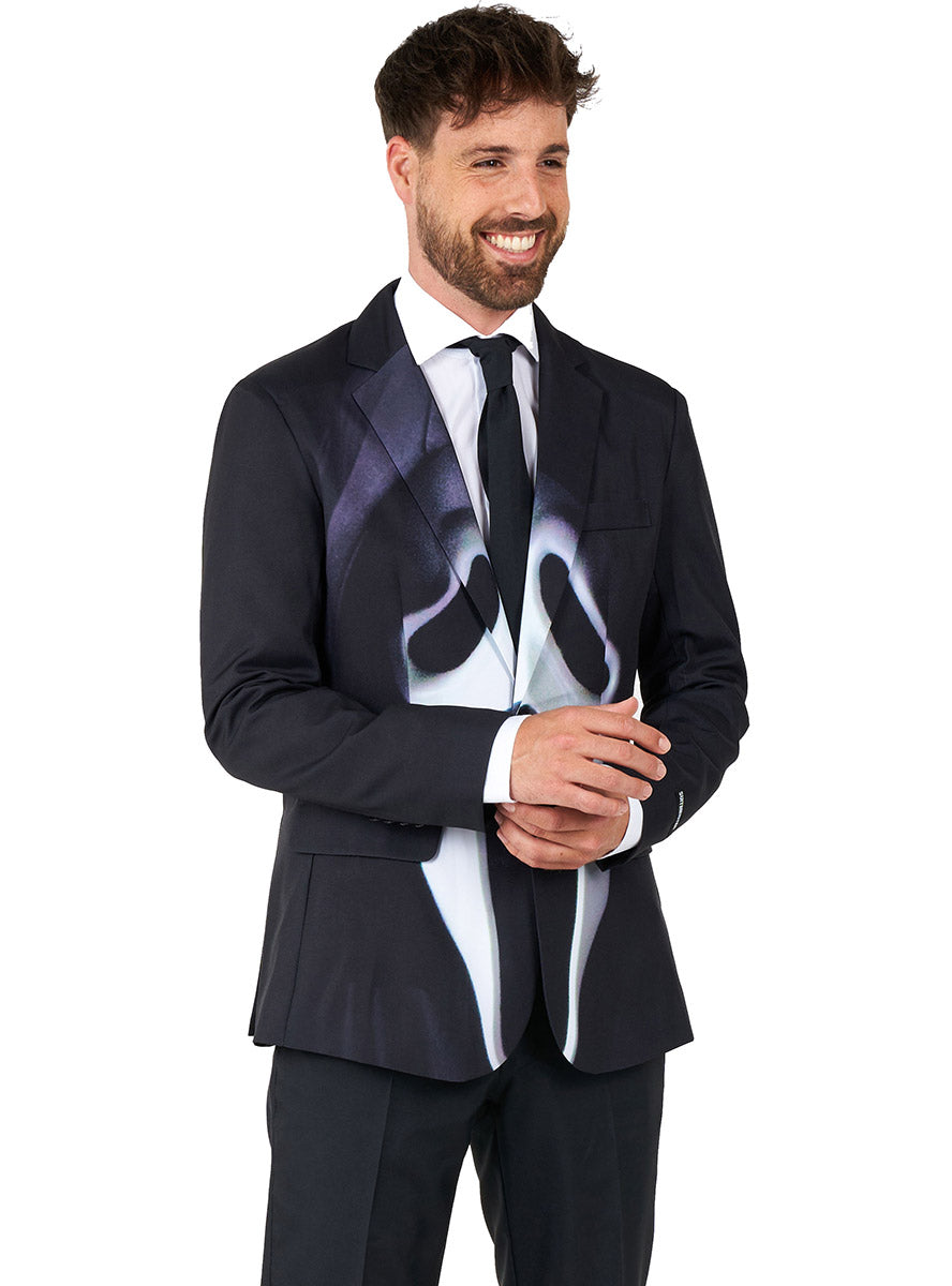 Close Image of Scream Ghostface Mens Deluxe Halloween Costume Suit