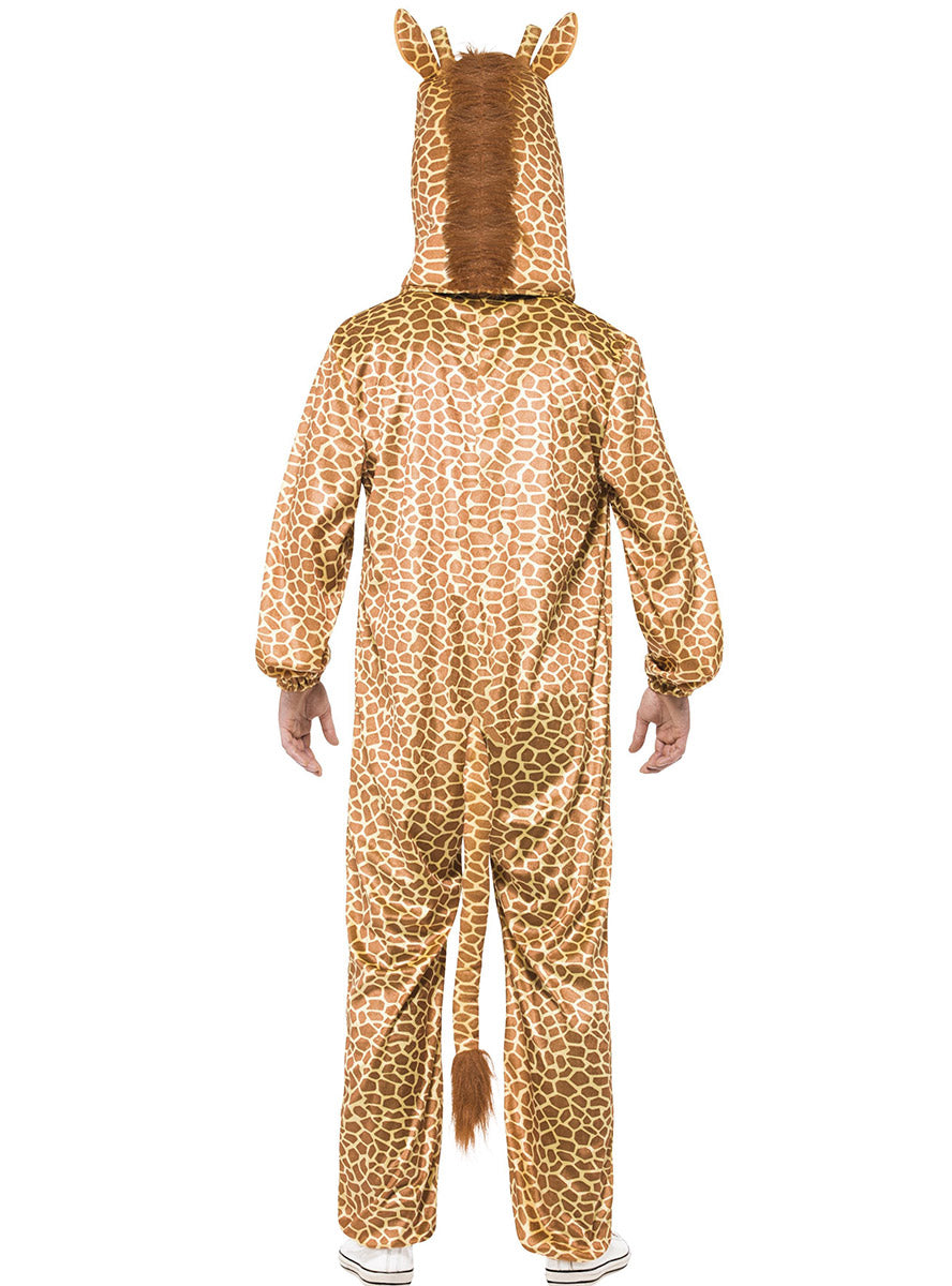 Back image of Giraffe Adults Deluxe Animal Costume Onesie