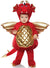 Image of Brave Red and Gold Infant Baby Belly Dragon Costume