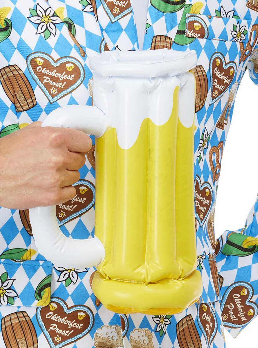 Image of Inflatable Oktoberfest Beer Stein Costume Accessory - Alternate Image