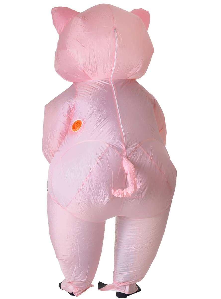 Image of Funny Inflatable Giant Pink Pig Adults Costume - Back View