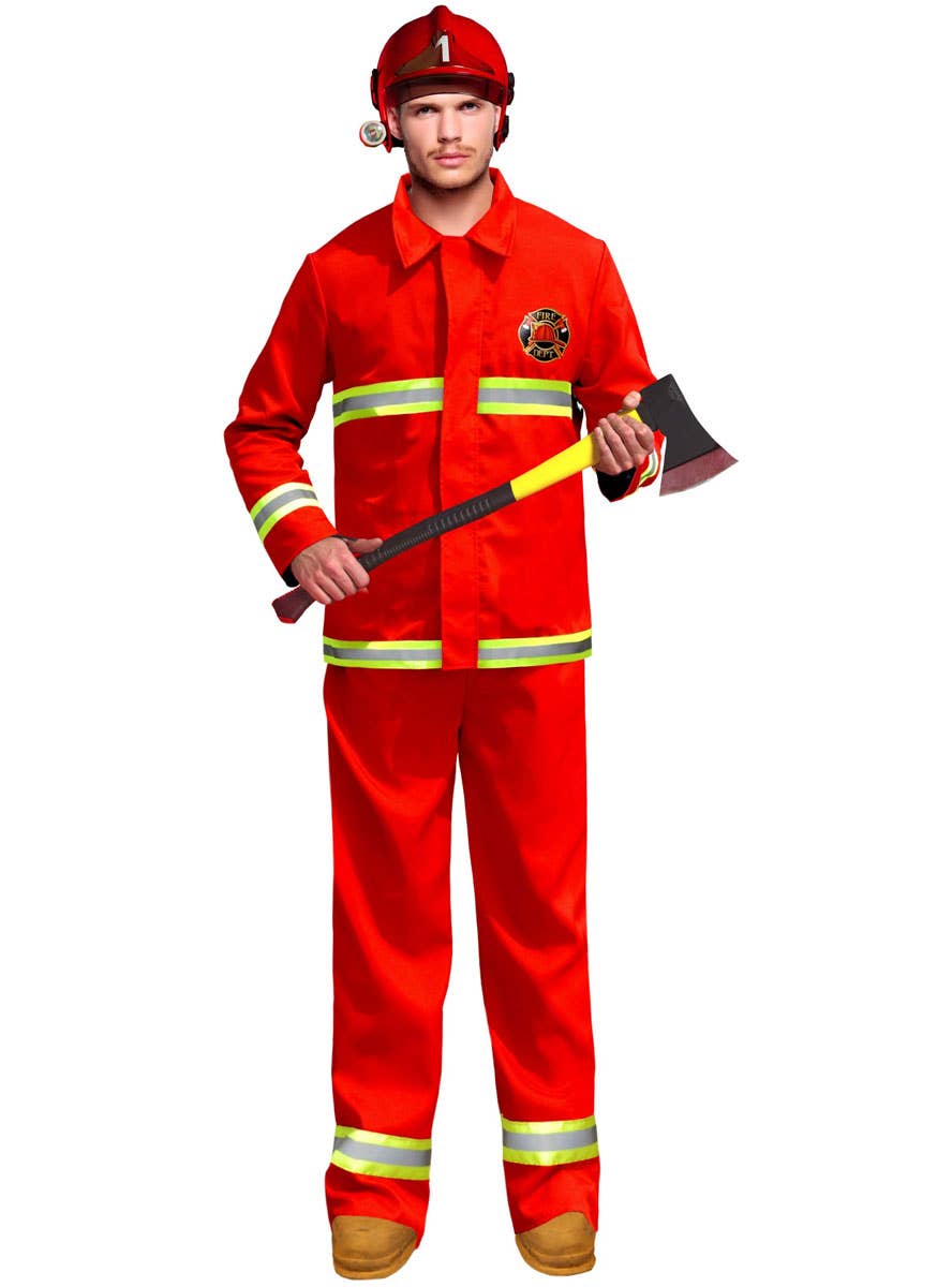 Red and Yellow Fire Man Costume for Men