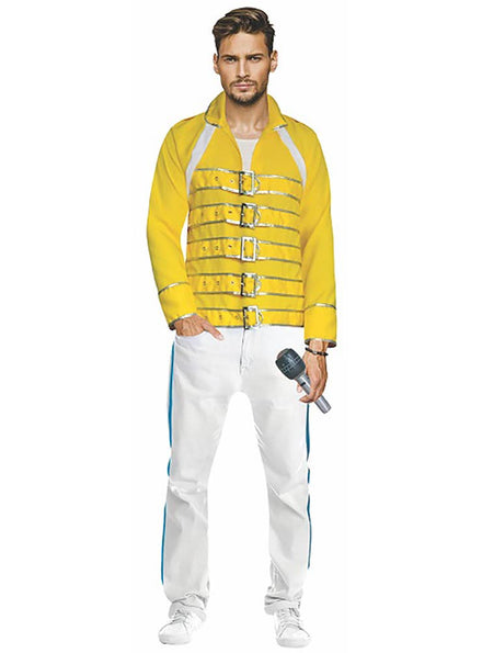 1980s Yellow Freddie Mercury Costume for Men - Main Image