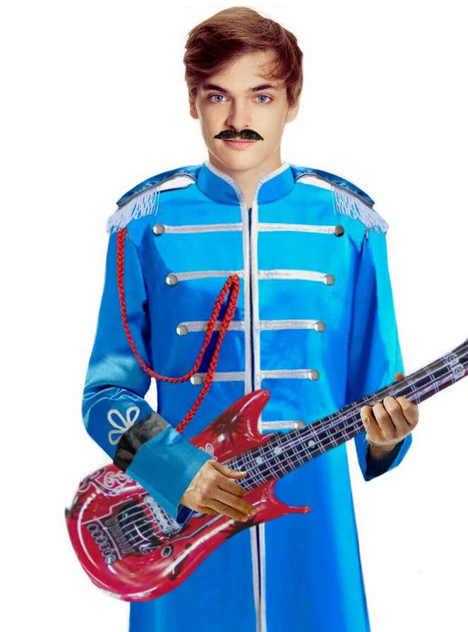 Blue Sergeant Peppers Beatles Costume for Men - Close Up Image