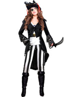 Black and White Pirate Costume for Women