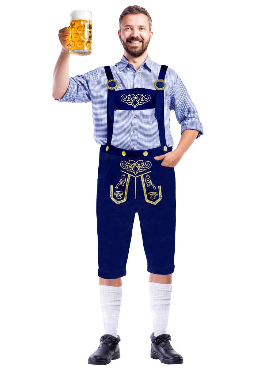 Blue Beer Man Oktoberfest Costume for Men - Main Image