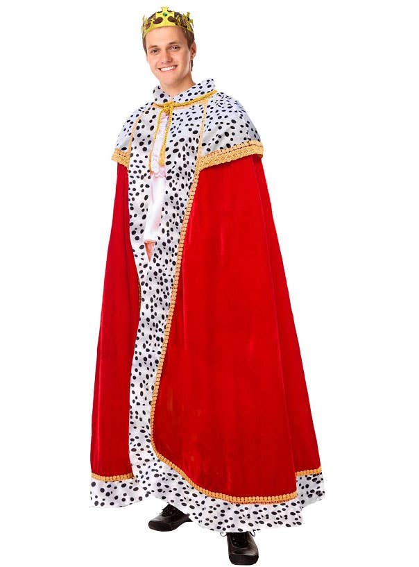 Mens Red Black and White Renaissance King Costume