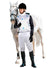 Mens Black and White Horse Racer Jockey Costume