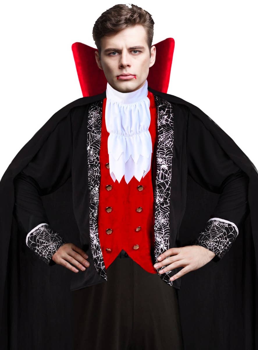 Men's Vampire Prince of Darkness Halloween Costume - Close Up Image