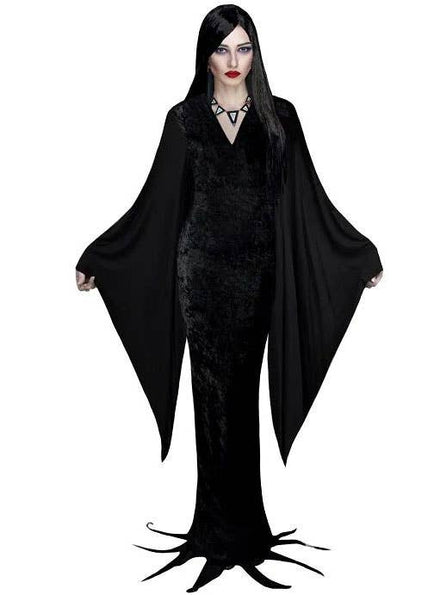 Womens Black Morticia Addams Halloween Costume