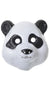 Kid's Black and White Panda Costume Mask - Front