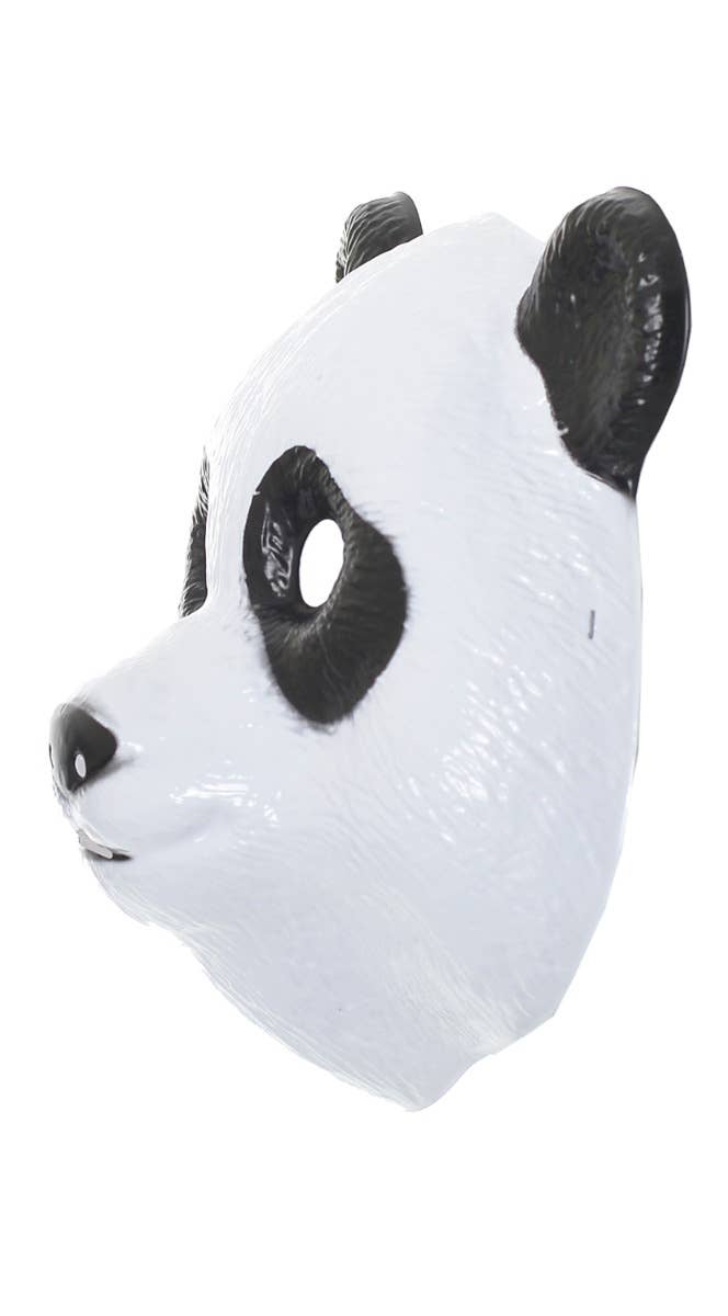 Kid's Black and White Panda Costume Mask - Side