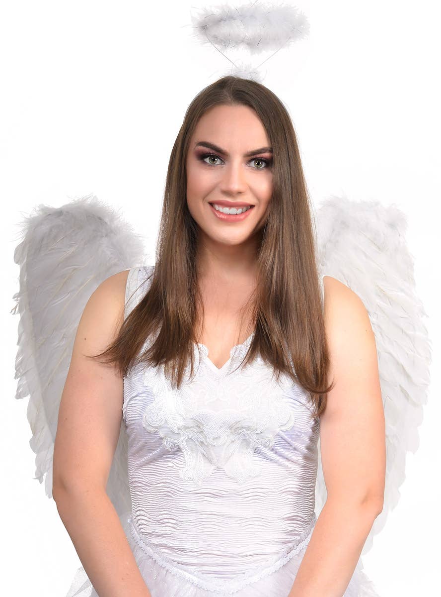 Angel White Feather Large Costume Wings