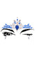 Royal Blue And White Peacock Music Festival Face Gems Jewels Costume Accessory Main Image