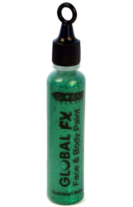 Emerald Green Glitter Tube with Applicator Face and Body Makeup