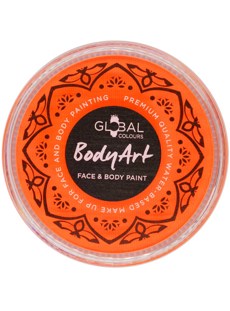 Neon Orange Water Based Face and Body Cake Makeup - Front Image