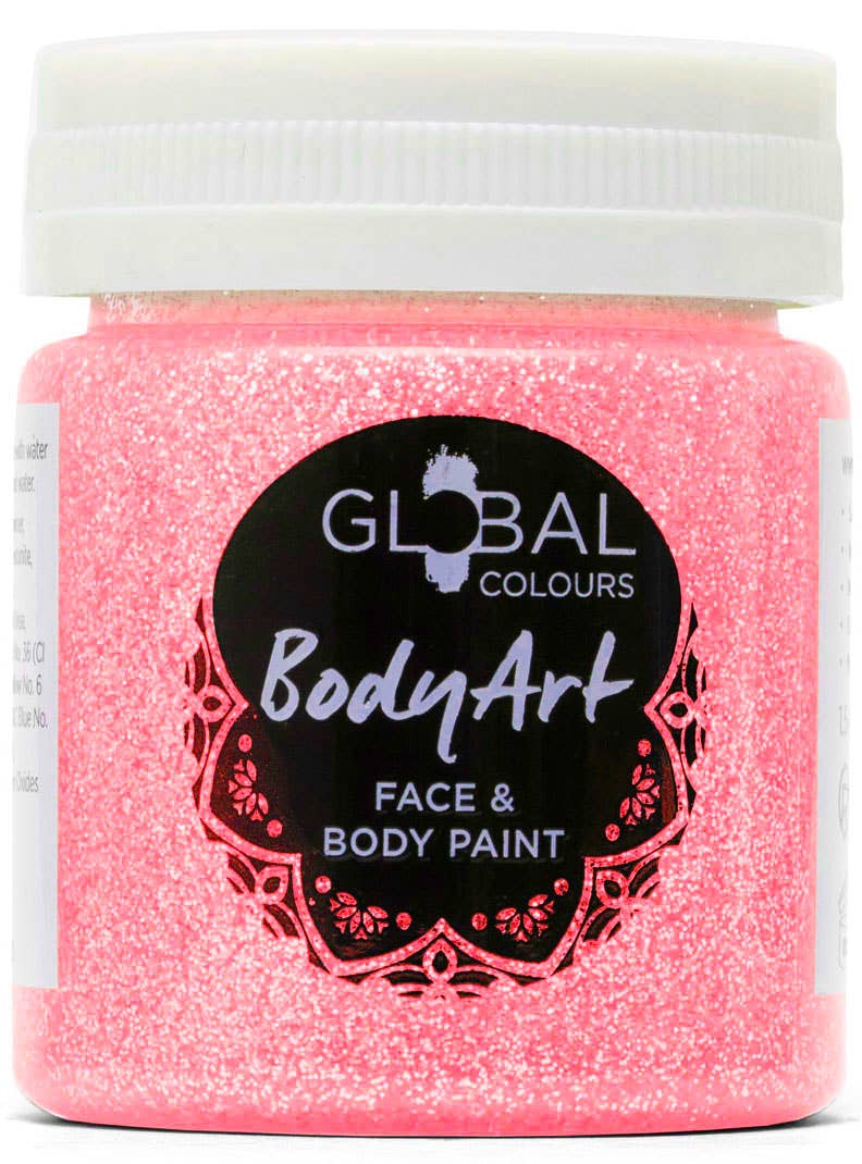 Holographic Pink Glitter Gel Face and Body Fancy Dress Costume Makeup