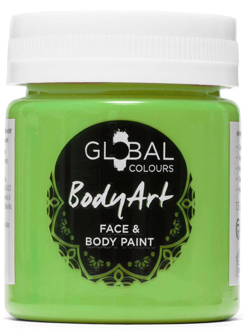 Light Green Face and Body Paint Water Based Costume Makeup in Jar