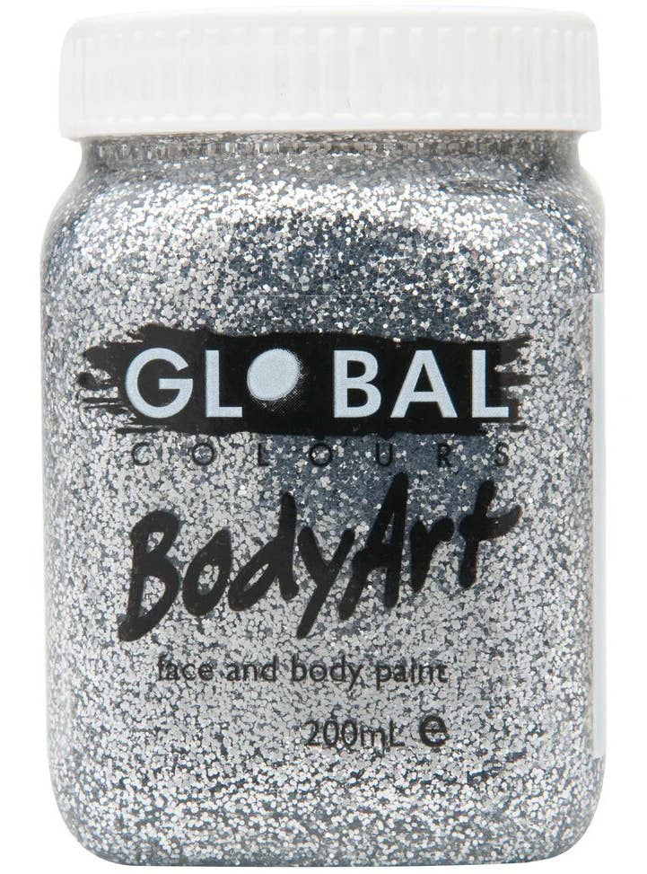 Silver Glitter 200ml Tub of Makeup