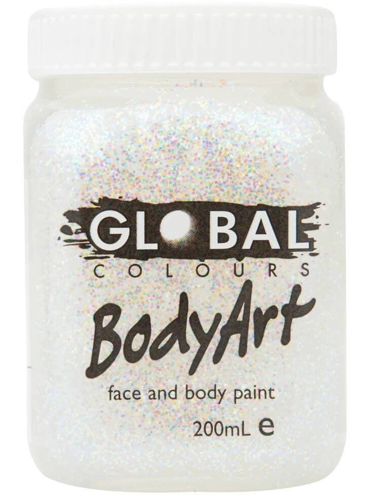 White Glitter 200ml Tub of Makeup