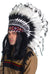 Deluxe Authentic Black and White American Indian Feather Headdress