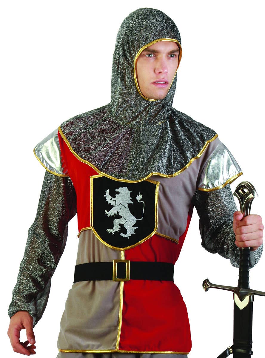 Medieval Knight Cheap Dress Up Costume for Men Close Image