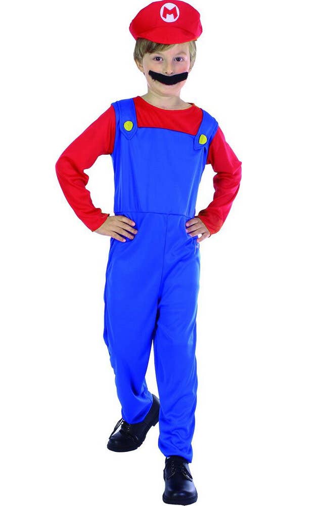 Kids Super Mario Brothers Mario Fancy Dress Costume