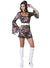 Colourful Paisley Print Go Go Dancer Costume for Women Main Image