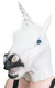 Latex Full Head White Unicorn Mask