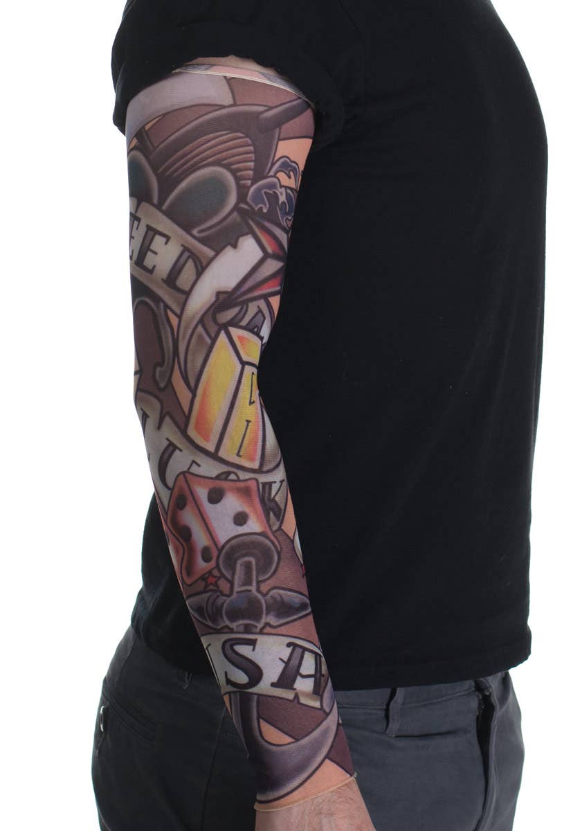 Freedom and Luck Adult's Novelty Tattoo Sleeve - Main Image