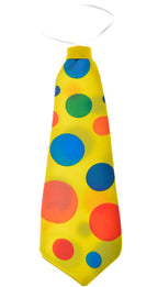 Yellow Polka Dot Jumbo Novelty Costume Clown Tie Main Image
