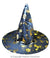Witch Costume Hat In Black And Gold Halloween Accessory